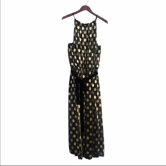 Anthropologie Sunday in Brooklyn Gold Confetti Halter Midi Dress 1x - Picture 3 of 5